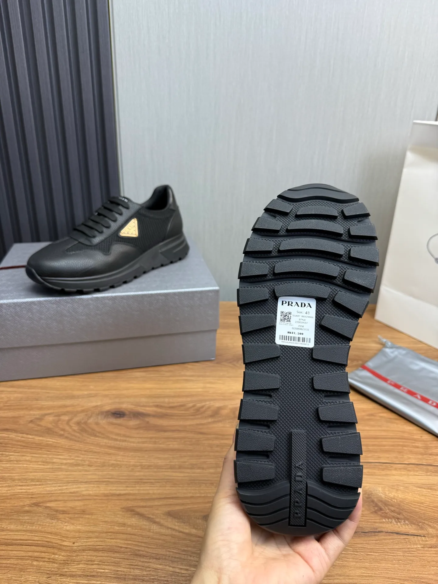 Men's shoes 💰560💰 [PRADA] Men's shoes are popular in the counter, official website is synchronized, 1 high-quality shipment ✔️Original cowhide mesh + cowhide lining, 1🆚1 replica, original sole, 38-45 (45 customized, non-refundable)